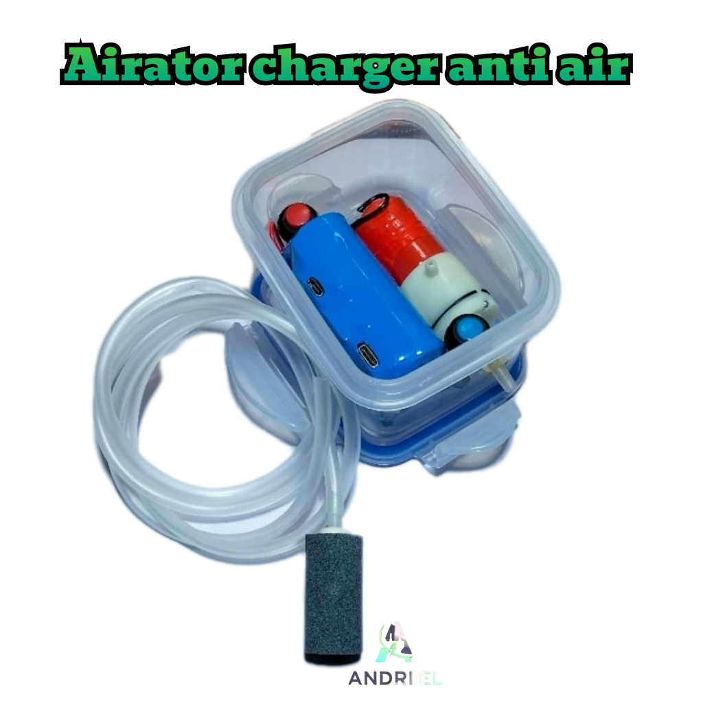 Andri.El - Airator Charger Anti-air Nyala 24-50 Jam Tipe C dengan Box Anti-air dan Indikator Baterai