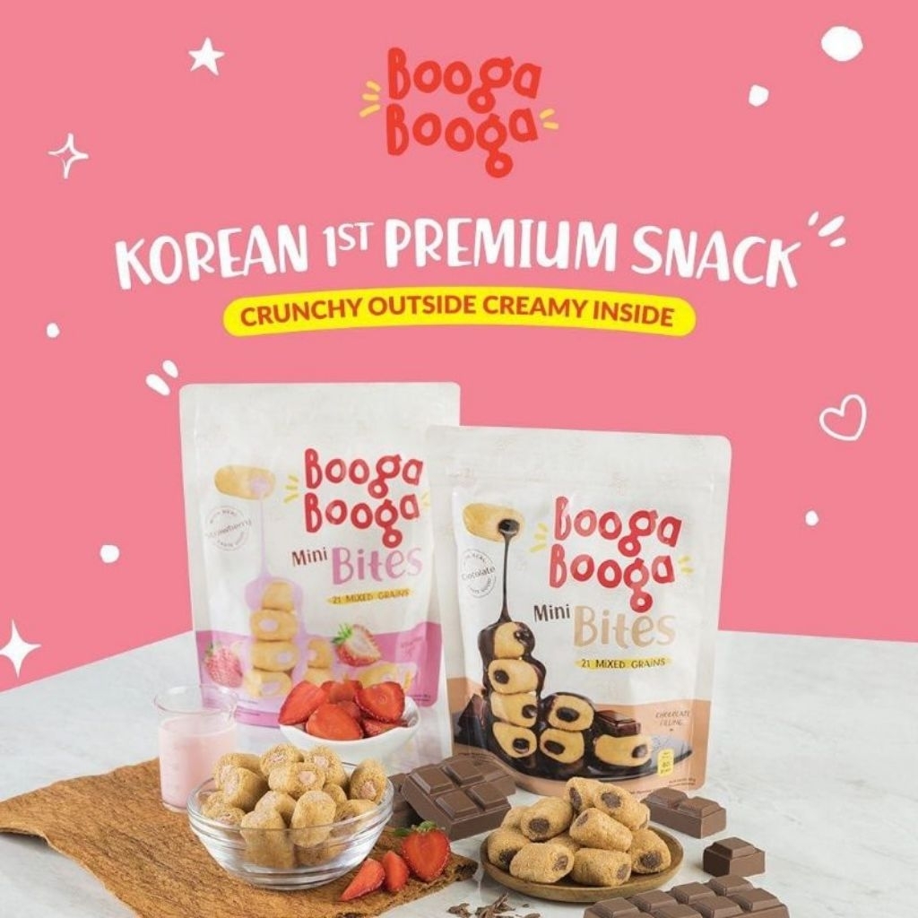

Booga Booga Mini Bites Korean Snack Cemilan Korea 80gr