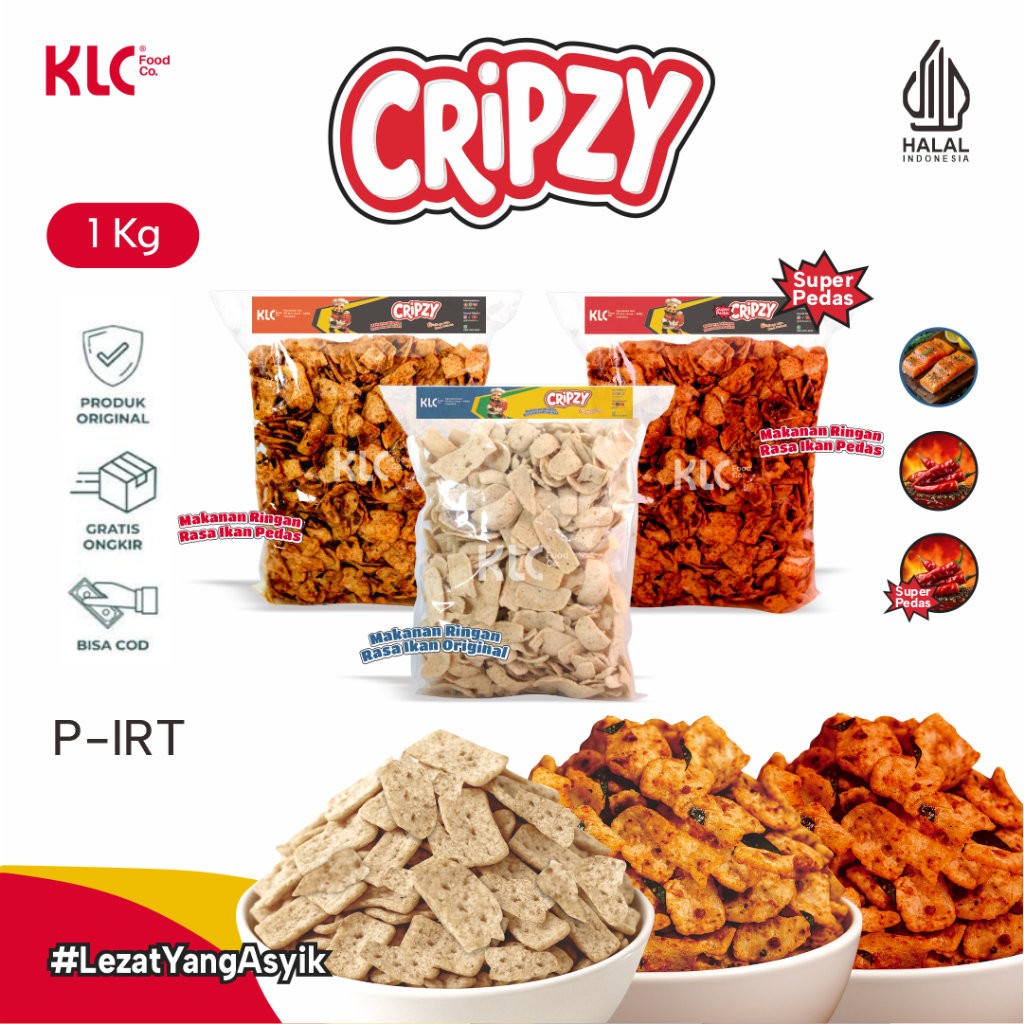 

Cripzy Kripik Basreng Renyah Gurih 1kg KLC Food