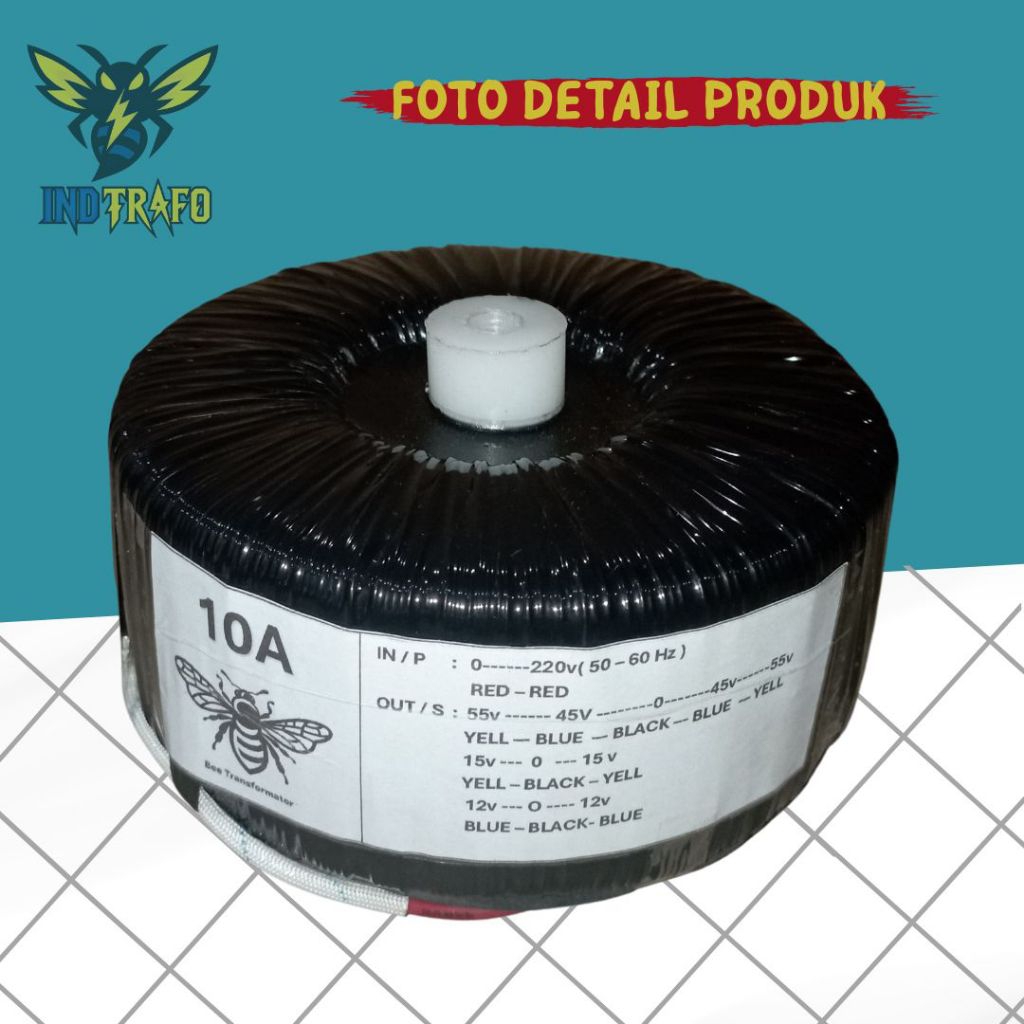 Jtterang Trafo Toroid Donat 10 Ampere Ct 55V - 45V