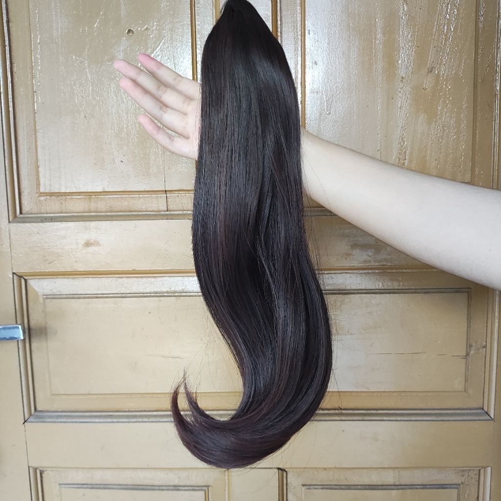 [Preloved New] ponytail jepit / rambut jepit / rambut palsu korea