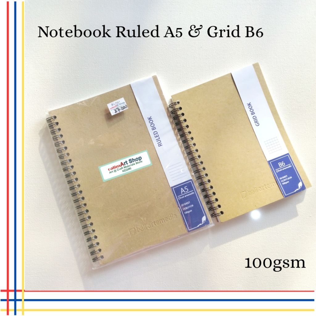 

Ruled Book A5 & Grid Book B6 Bali Artemedia