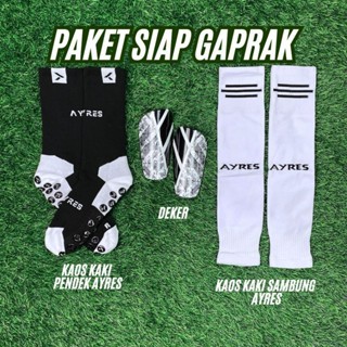 Ayres Paket Kaos Kaki Pendek Anti Slip / Kaos Kaki Sambung Deker Glossy Unisex