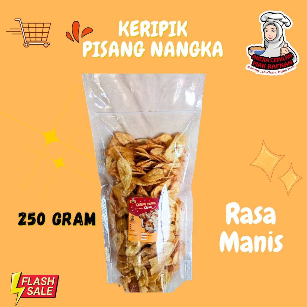 

Keripik Pisang Gurih Renyah Enak Rasa Manis 250g