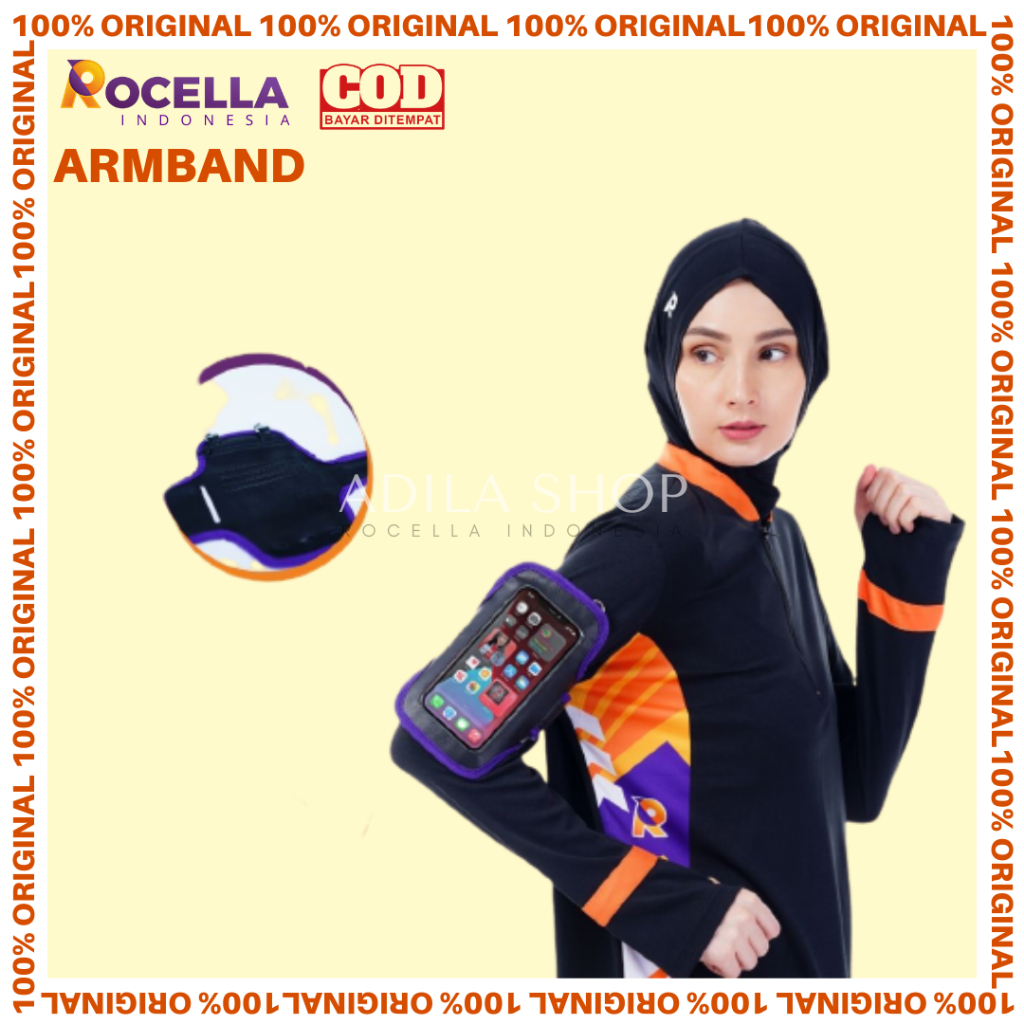 ROCELLA Armband Rocella Armband 6.5" Inch Armband Sport Tas HP Lengan Holder HP Lengan