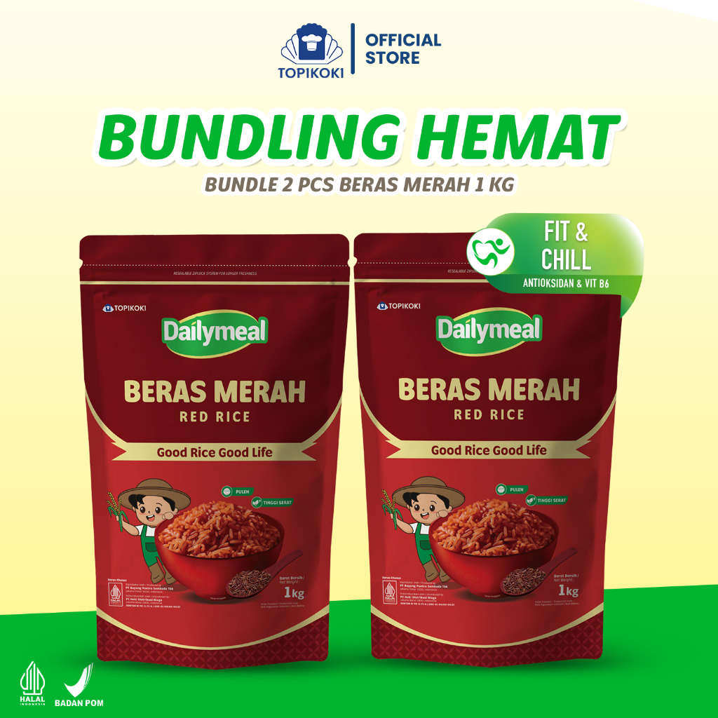 

[Bundling Hemat] Dailymeal - Red Rice (Beras Merah) 1 kg (2pcs) - Superfood Premium untuk Nutrisi