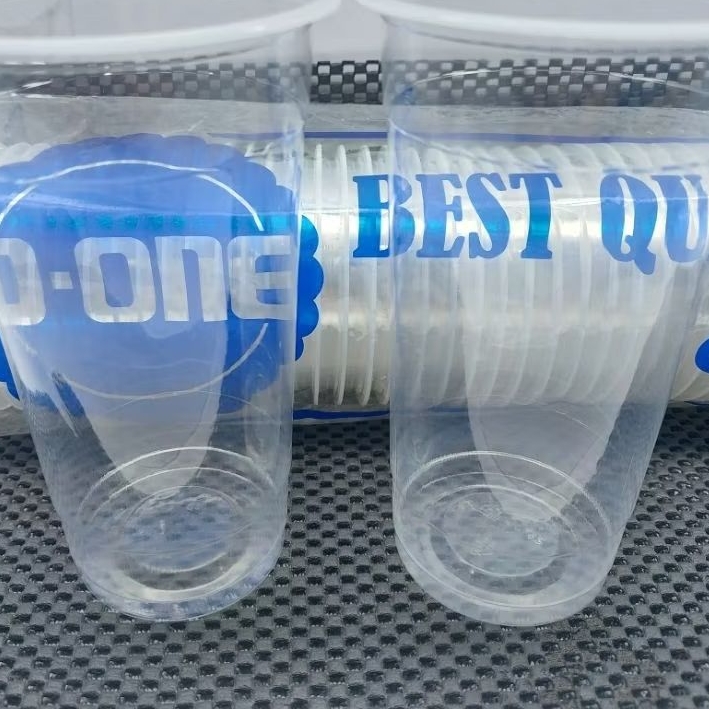 [ 1 KARTON ] GELAS ES TEH 22OZ/GELAS PLASTIK D-ONE 22OZ