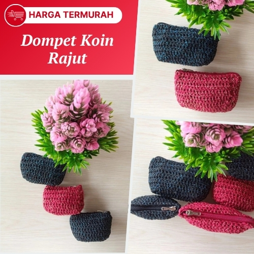 Dompet Koin Rajut Dompet Rajut Dompet Koin Korean