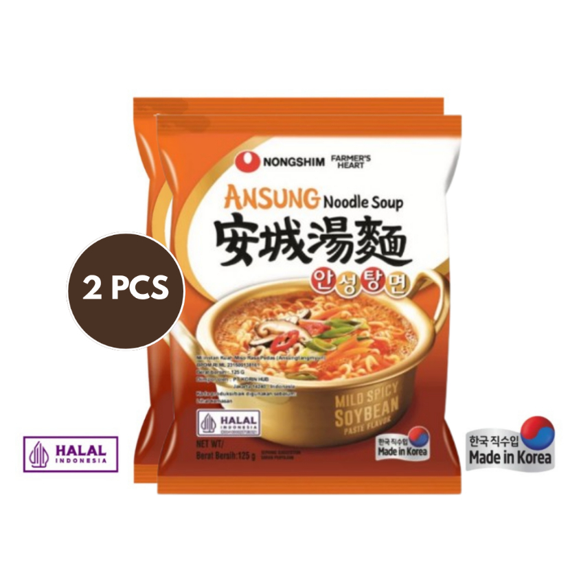 

[BUNDLING 2 PCS] NONGSHIM ANSUNGTANGMYUN - MIE IMPORT KOREA (Spicy Miso Soup Noodle) 125gr