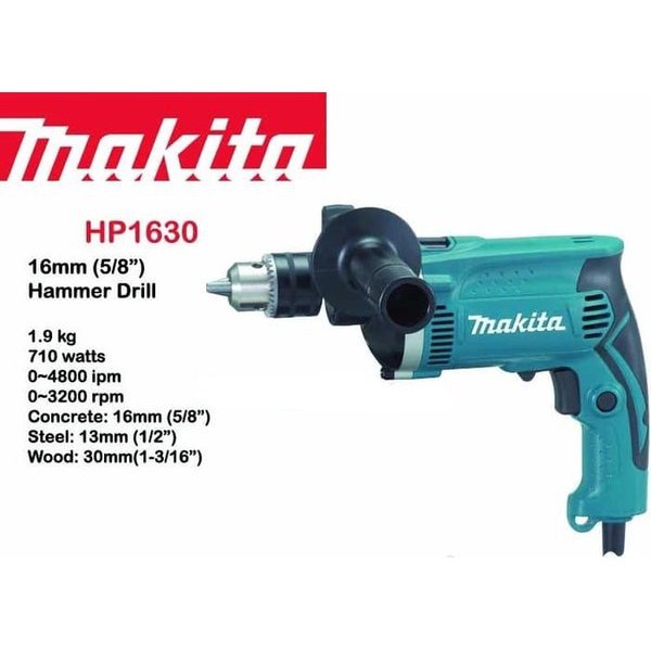 Mesin Bor Makita HP 1630 / HP1630 Mesin Bor Tangan Tembok Beton