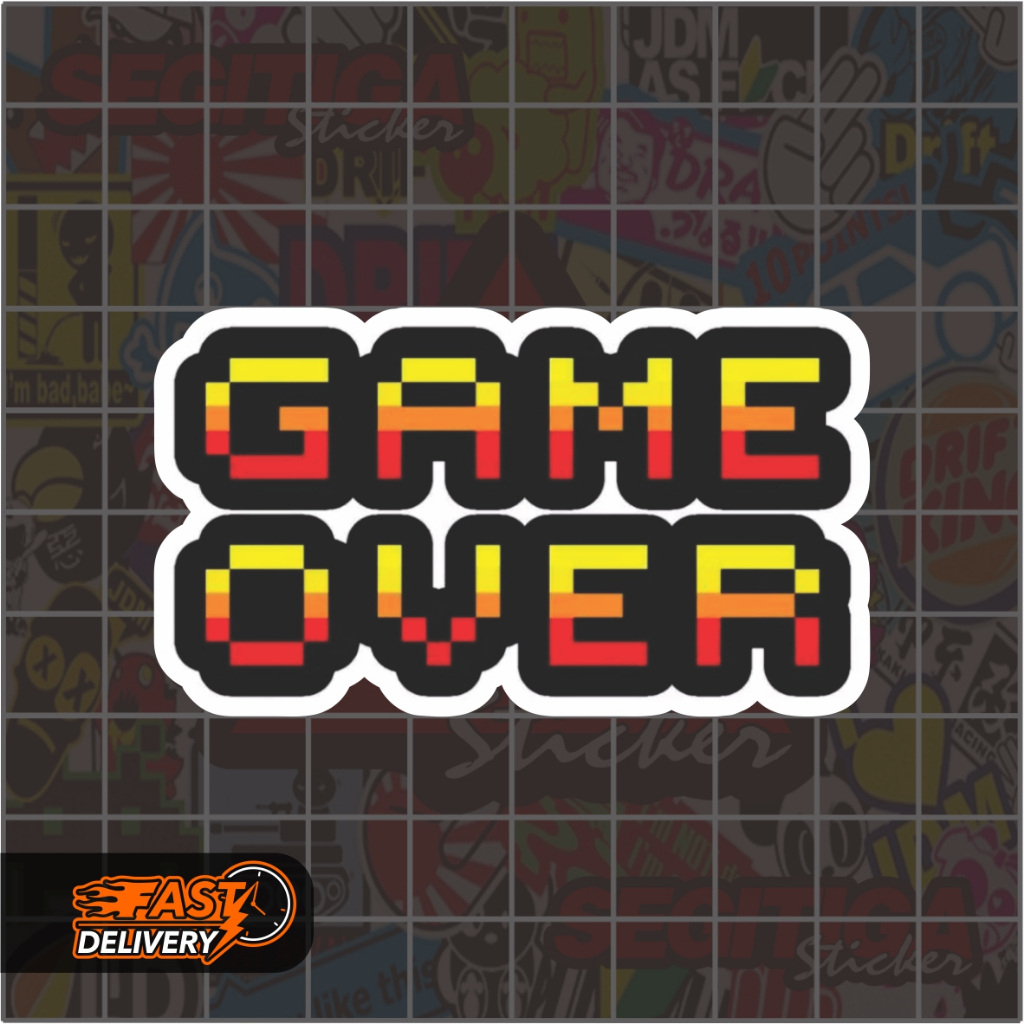 

Sticker Game Over Ukuran 7 x 4 Cm