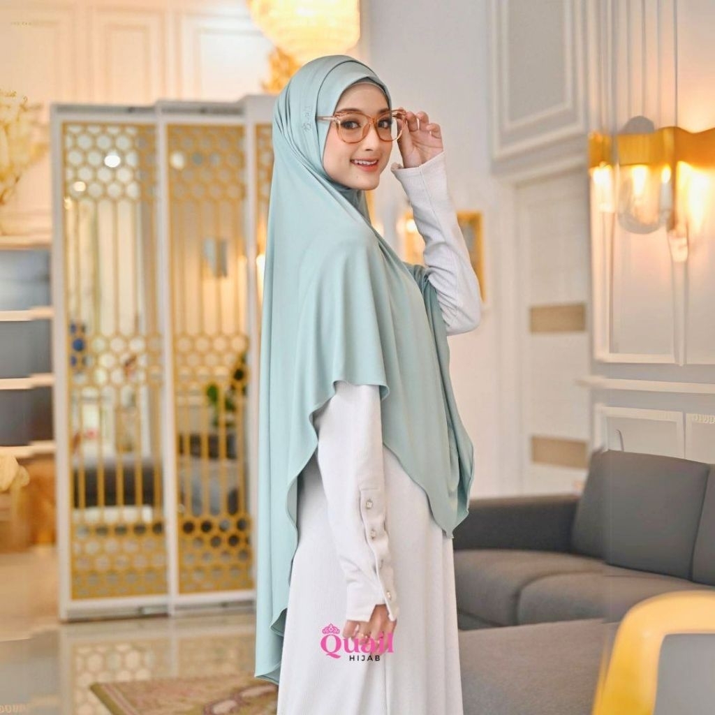 Linka Hijab Kacamata Jumbo Original Quail Jilbab Jersey Premium