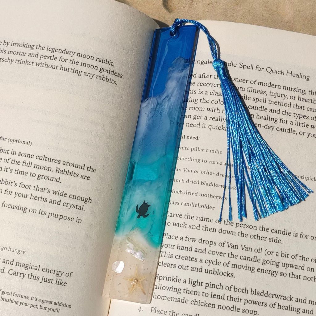 

The Tide Keeper Bookmark | Handmade Beach Resin Bookmark by Lunette