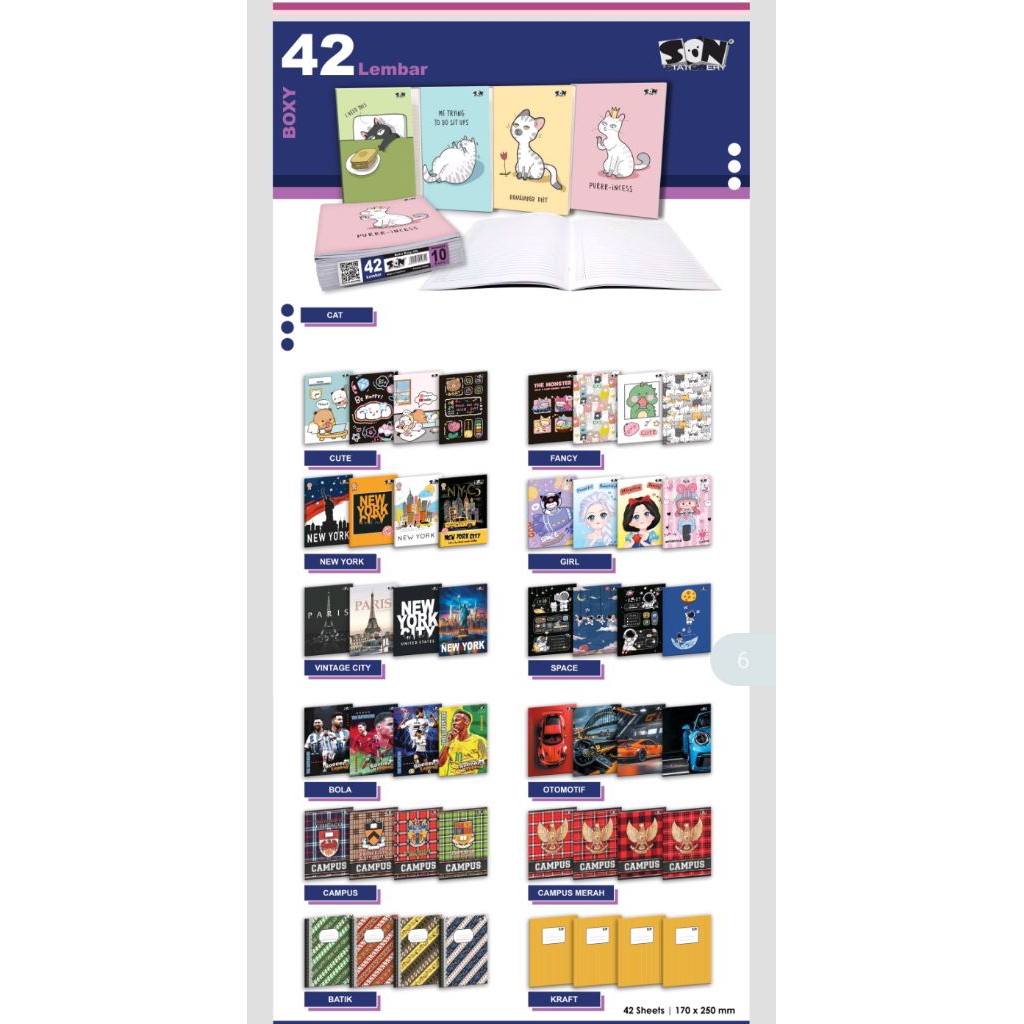 

Buku SON Boxy 42 Lembar (1pak isi 10 Buku)