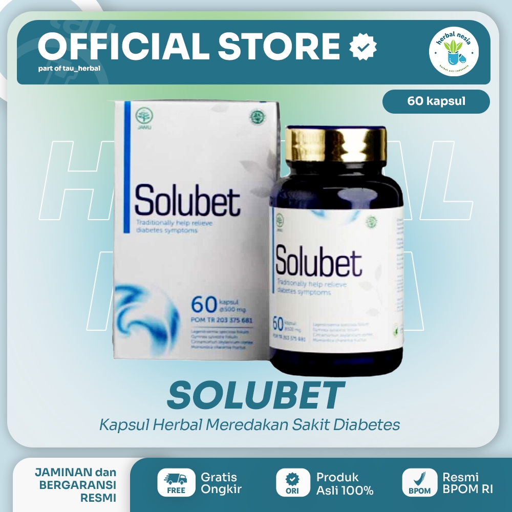Solubet Ss Jaya Group Solusi Atasi Gula Darah Tinggi Kencing Manis Obat Diabetes Original - 50 kapsu