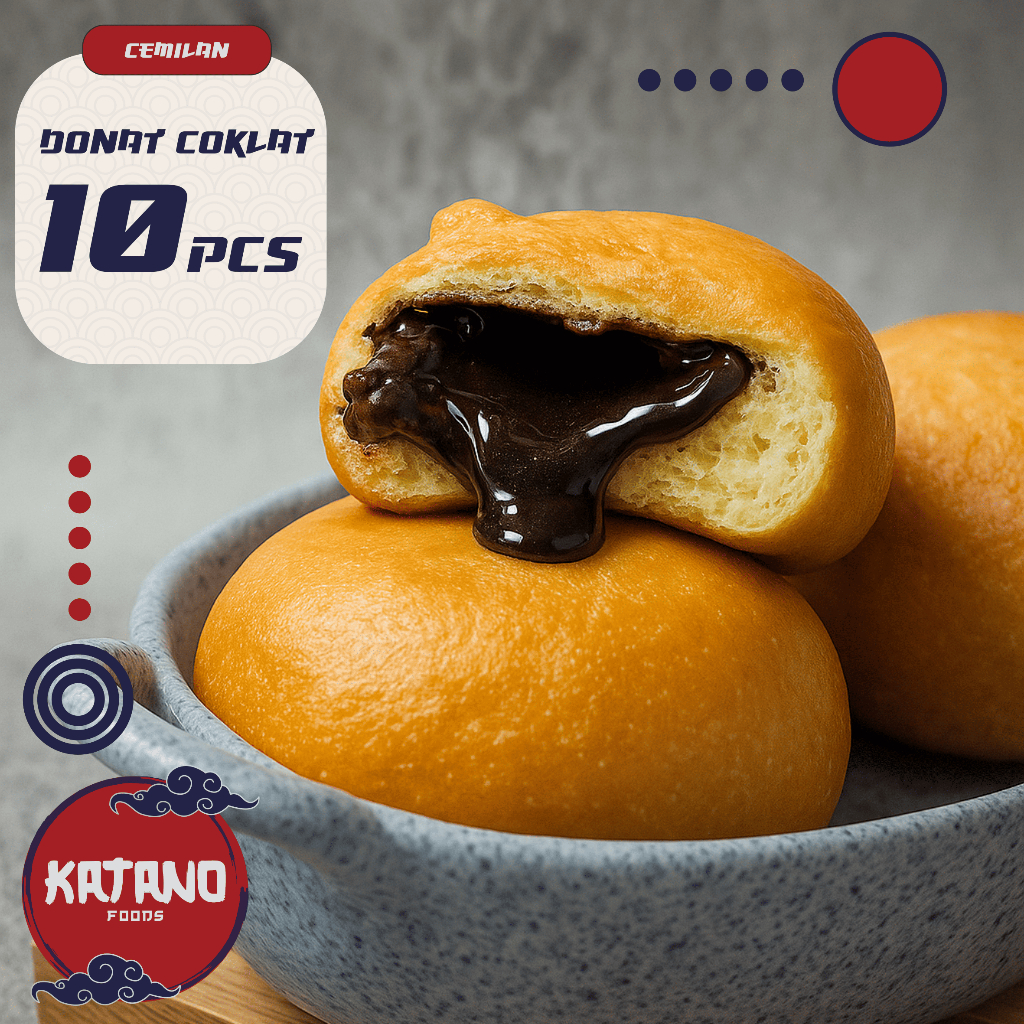 

Donat Isi Coklat Lumer| Isi 10 Pcs | Cemilan - Frozen Food | 400g