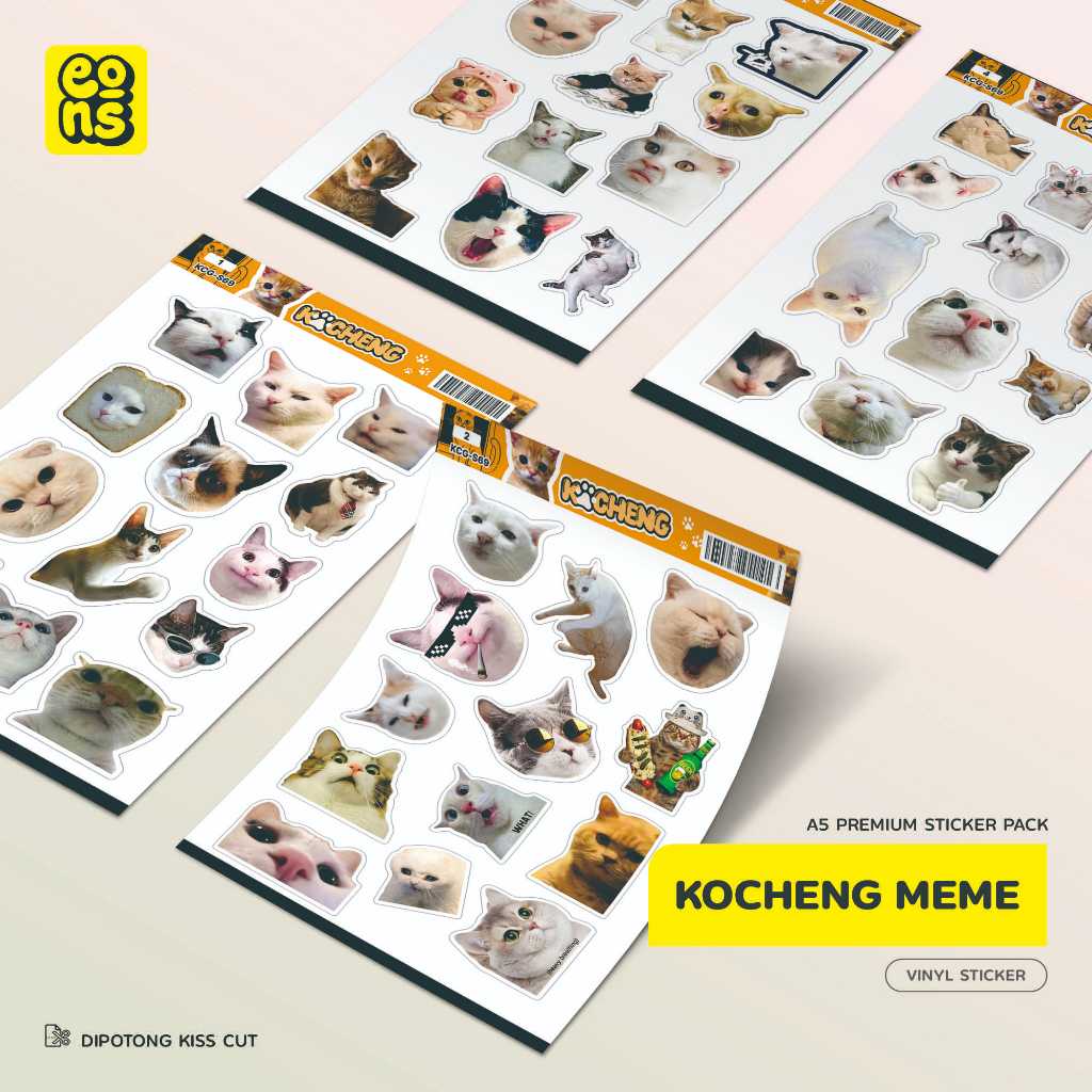 

Stiker Kucing Lucu KOCHENG Meme Cute Cat – Sticker Pack Waterproof Aesthetic Laptop HP Notebook