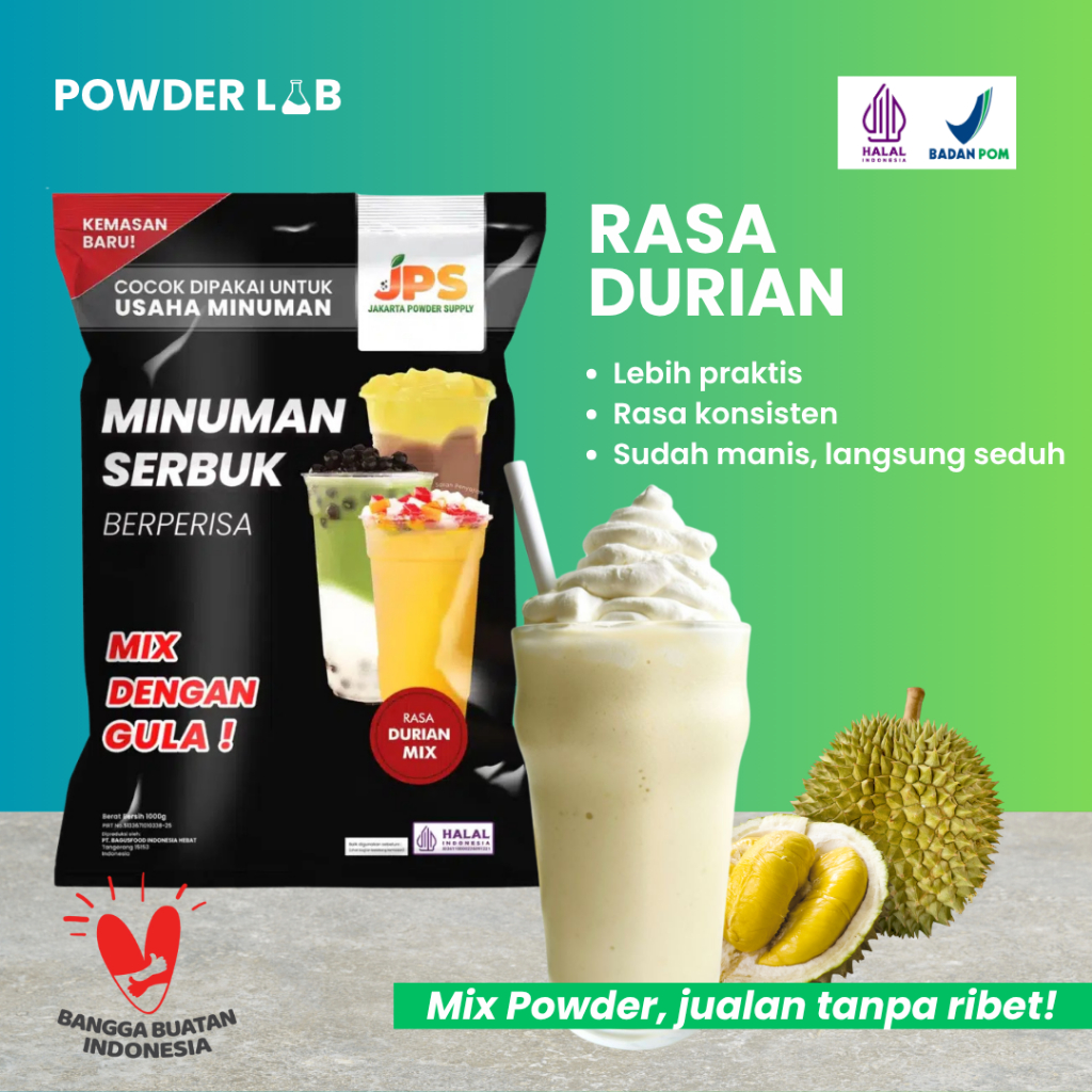 

Bubuk Minuman JPS Mix Rasa Durian 1 KG - Powder Drink Premium Mix
