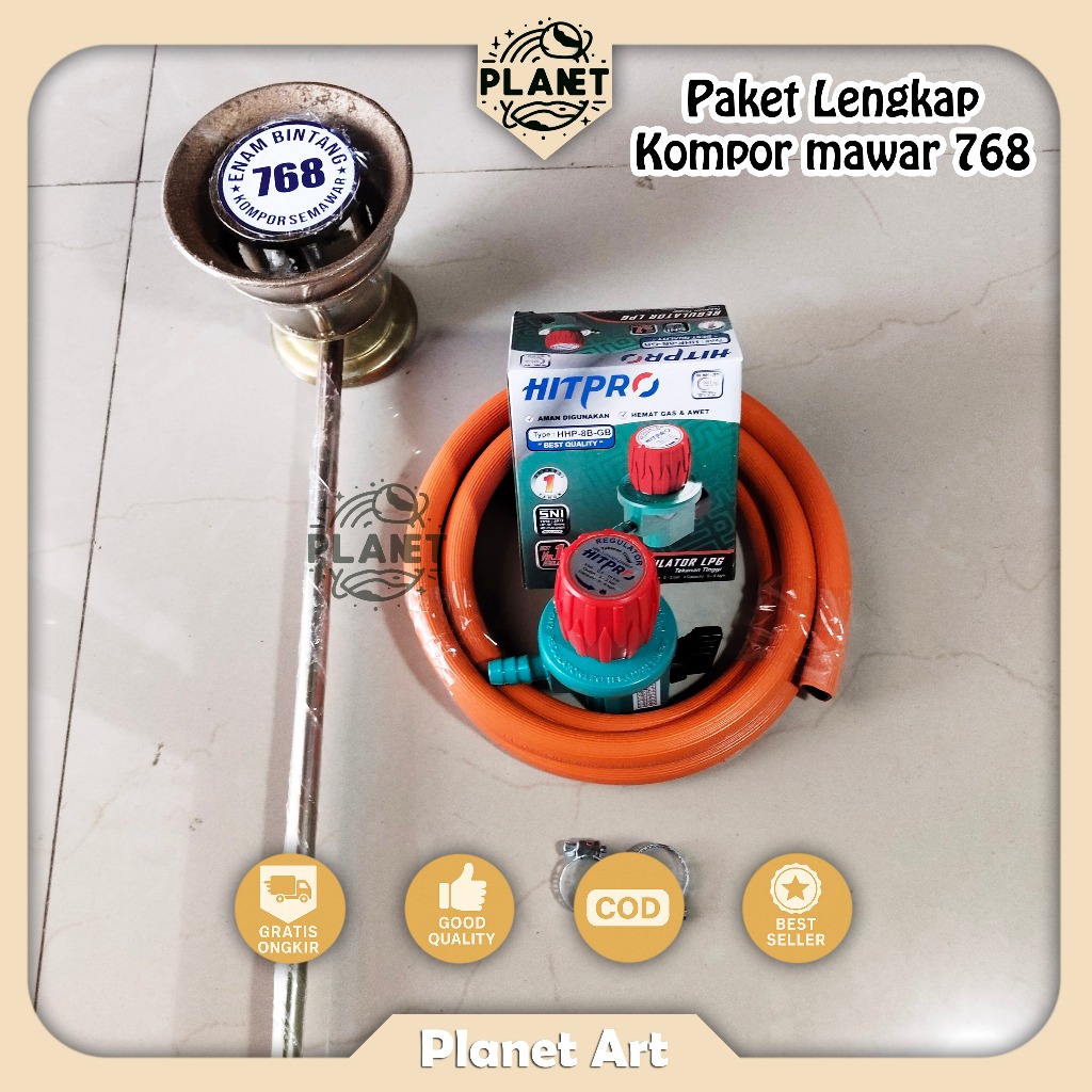 Kompor Mawar 768 satu paket lengkap dengan regulator, dan selang / Kompor tekanan tinggi kompor nasi