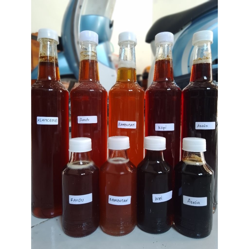 

madu asli/hasil panen sendiri/100% asli tanpa campuran