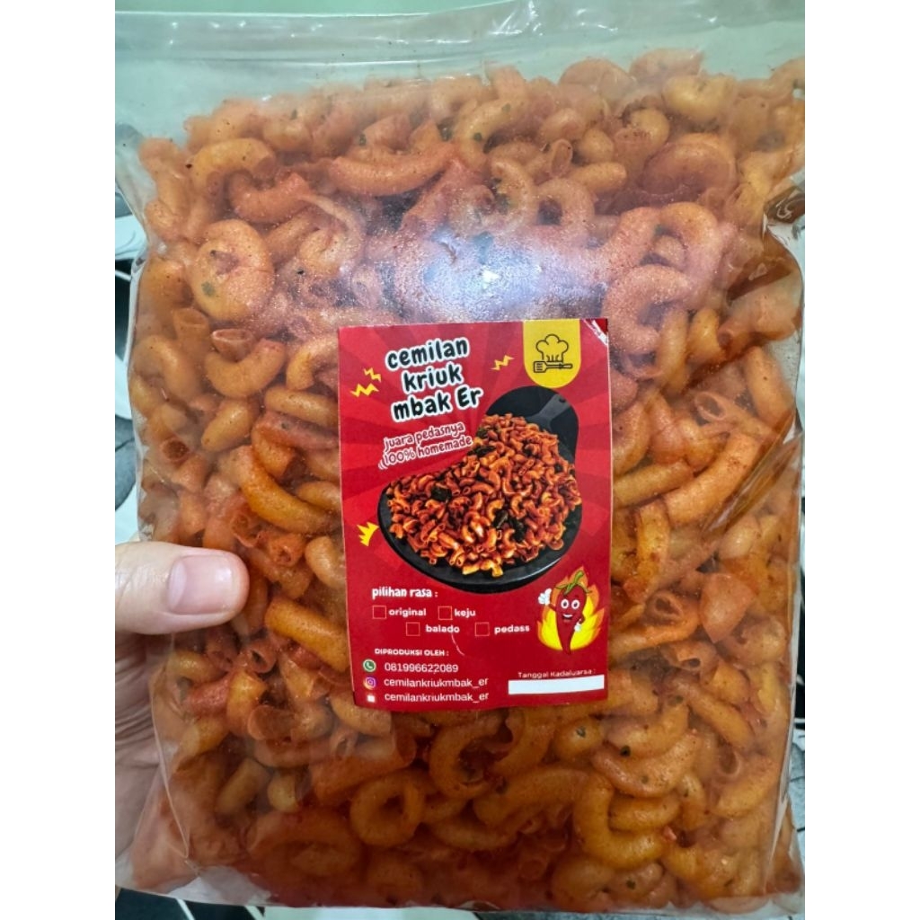 

makaroni Balado bawang daun jeruk kemasan 500gr