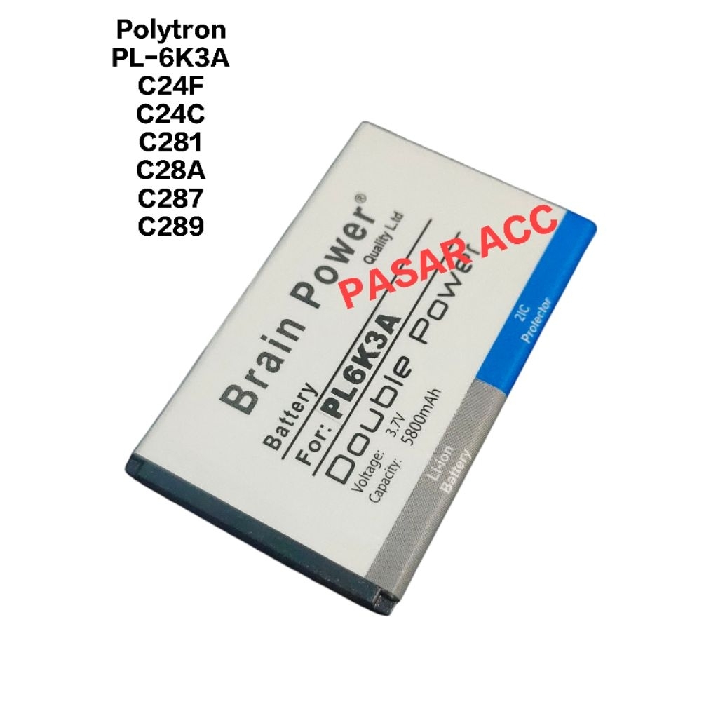 Baterai Polytron PL-6K3A - C24F - C24C - C281- C28A - C287 - C289 - PL6K3A Double Power