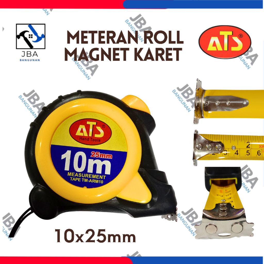 METERAN ROL MAGNET KARET  10M ATS / Meteran Roll ATS /Meteran Auto Lock Rol /Materan 3meter