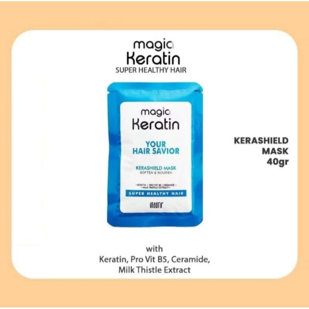 Inaura Magia Keratin Your Hair Savior Kerashield Mask Masker Rambut (Per Sachet)