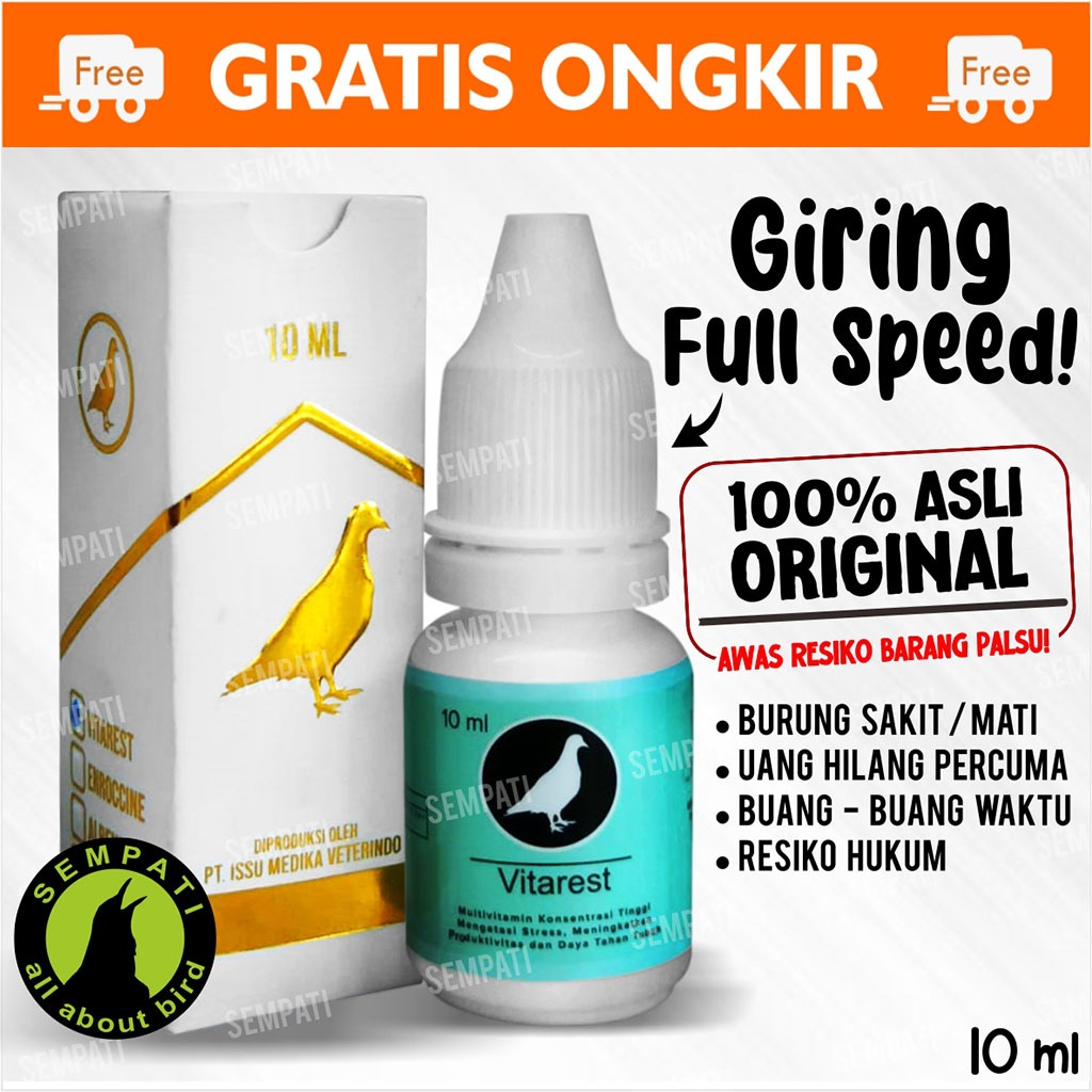 SEMPATI VITAREST MULTIVITAMIN BURUNG MERPATI VITAMIN SUPLEMENT JAMU MERPATI OBAT PRODUKTIFITAS STAMI
