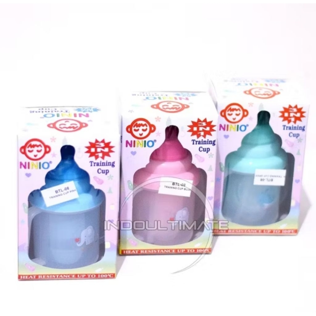 3 in 1 Cup Botol Susu Anak Bayi Karakter Lucu Ninio