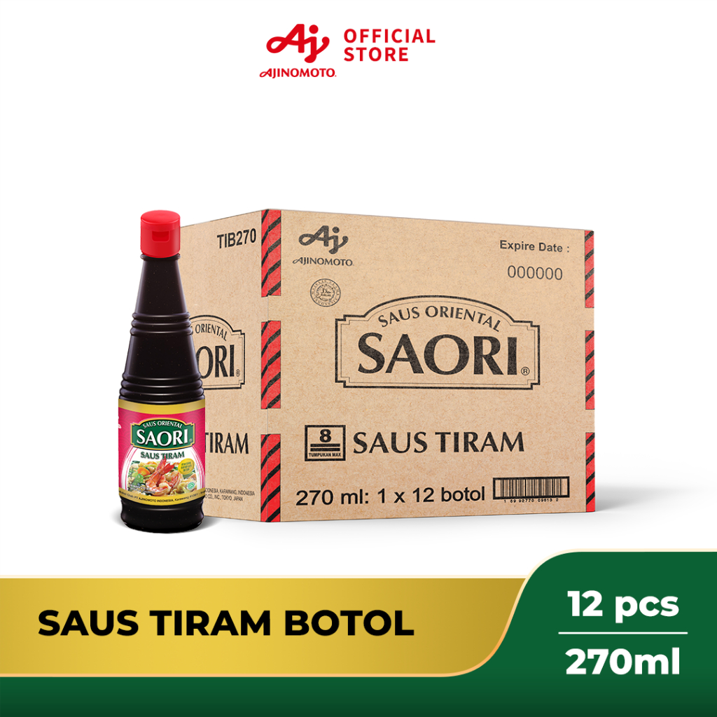 

SAORI® Saus Tiram Oriental Oyster Botol 270ml - 1 Karton