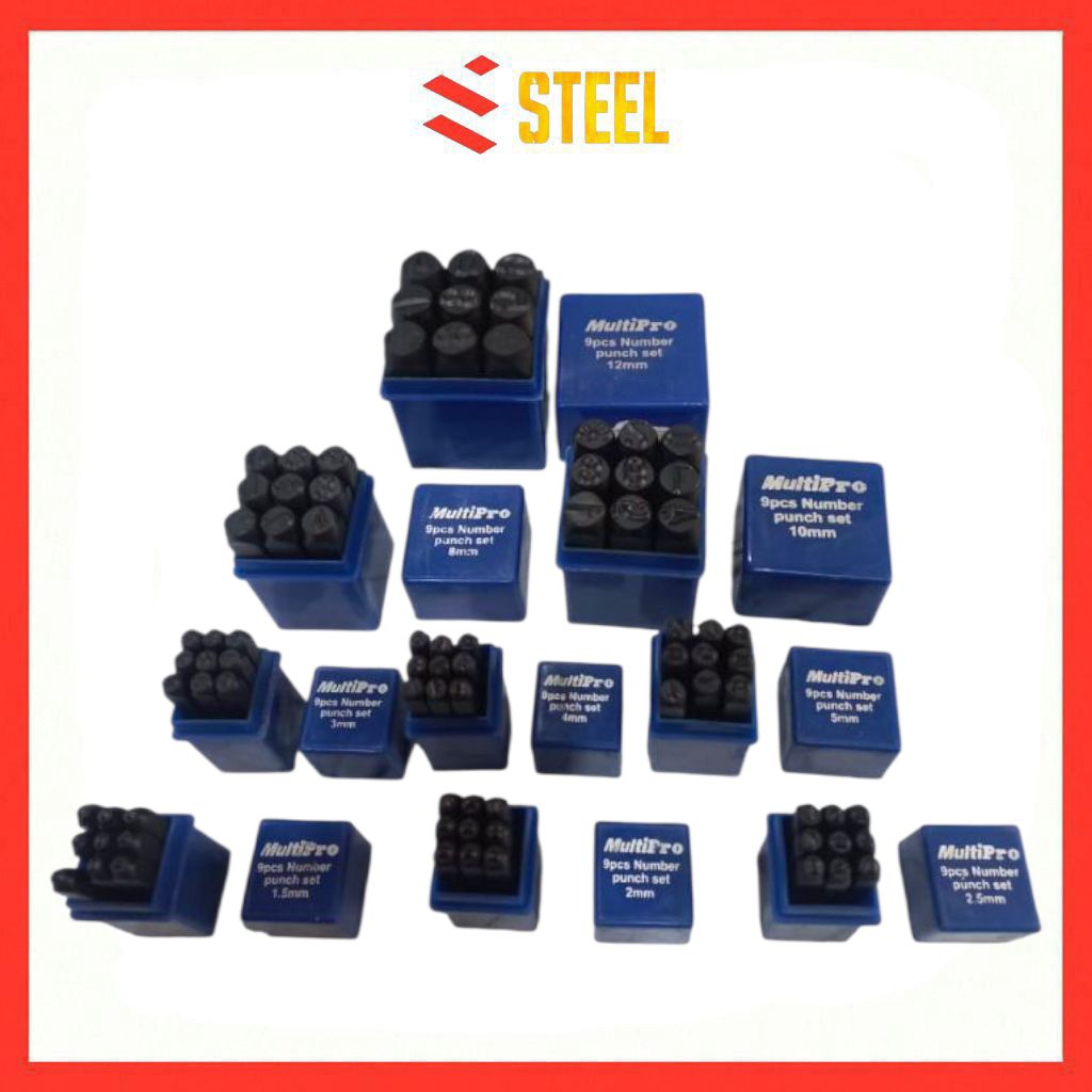 Multipro Ketok Huruf & Angka Letter Punch & Number Punch stempel cetakan huruf nomor ketok besi prin