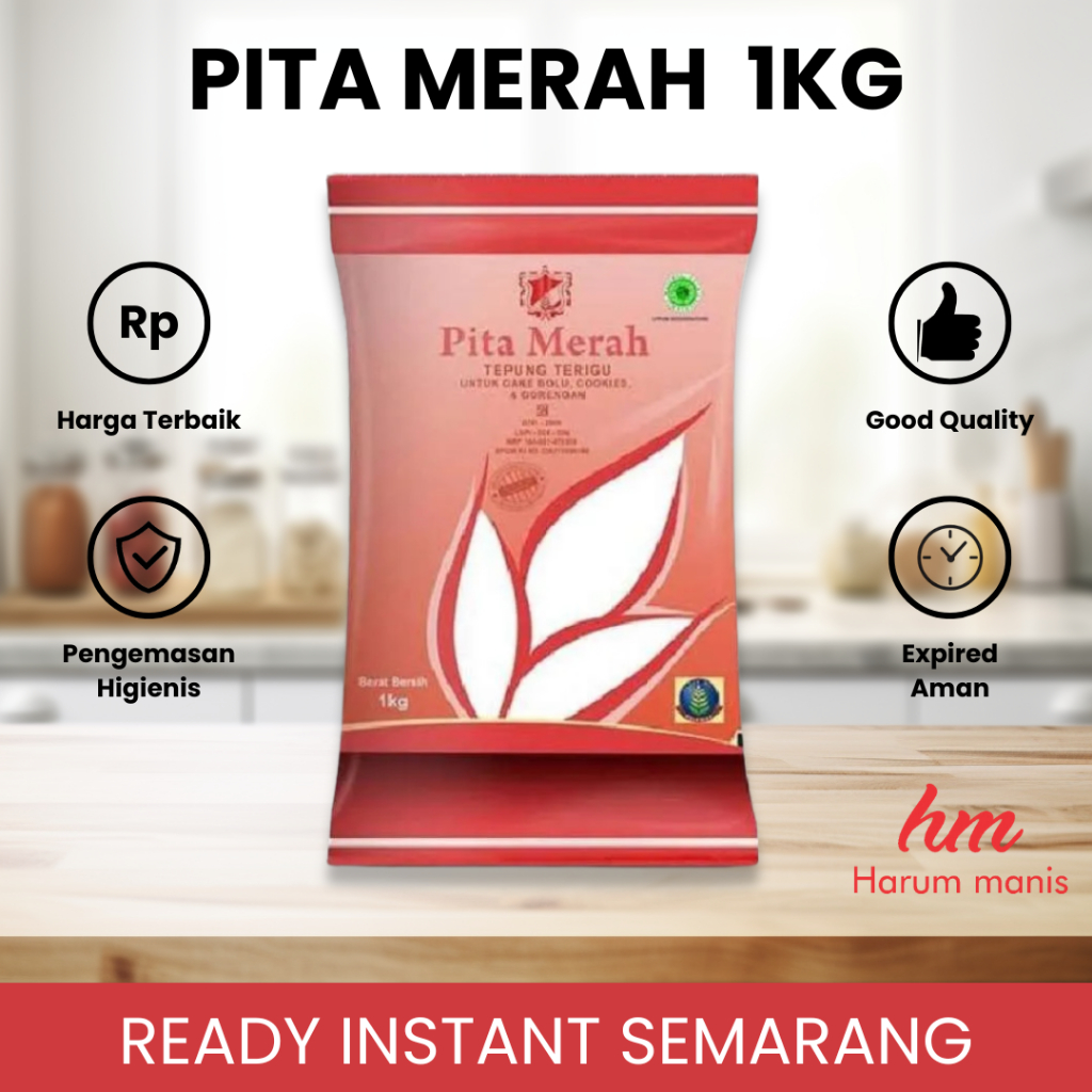 

Tepung Pita Merah Sriboga 1Kg