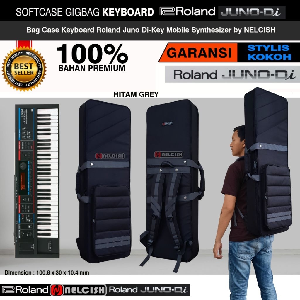 Tas Gigbag Softcase Keyboard Roland JUNO-DI Key Synthesizer Bag JunoDi by NELCISH