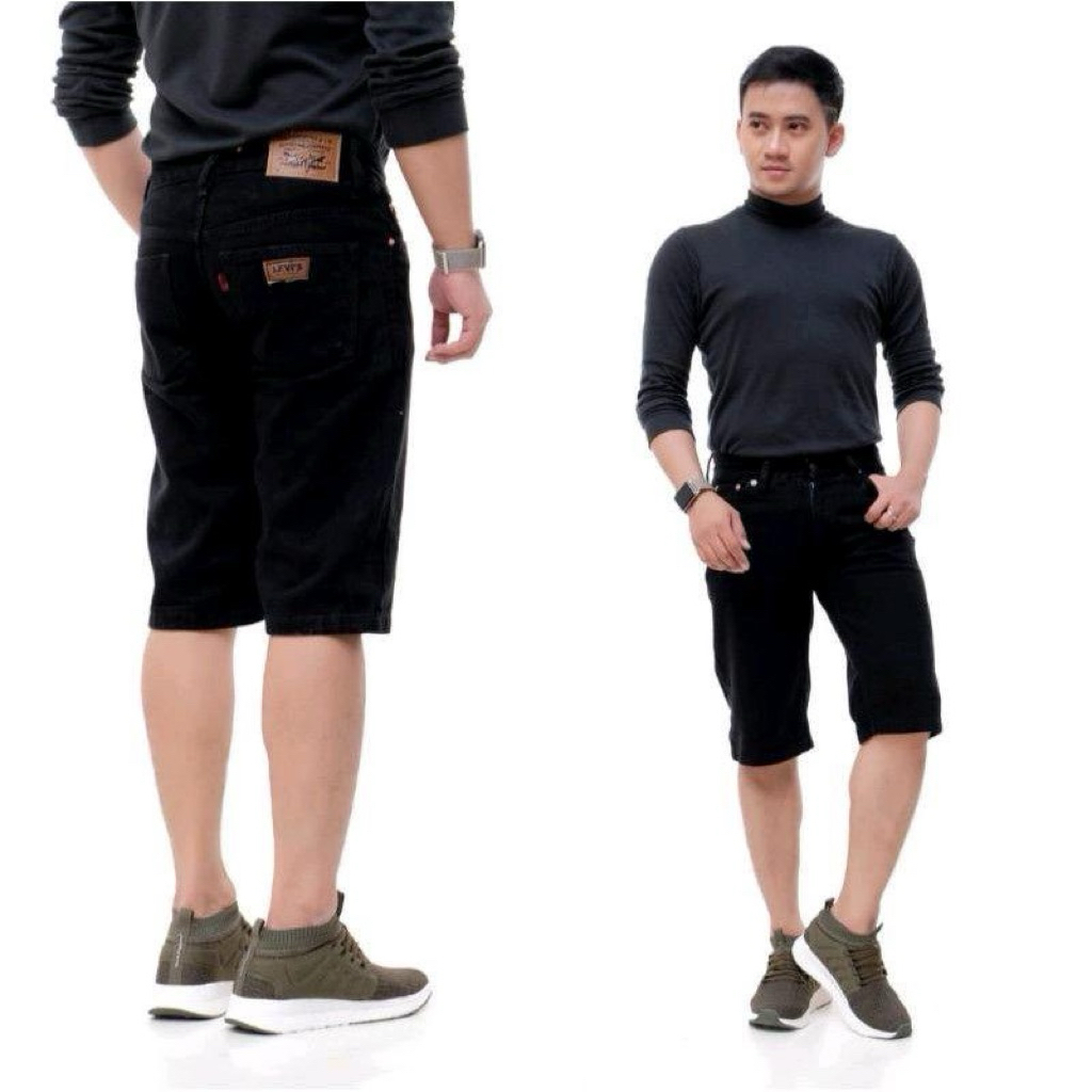 Celana Hitam Pendek Pria Jeans Celana Pria Pendek Jeans Denim