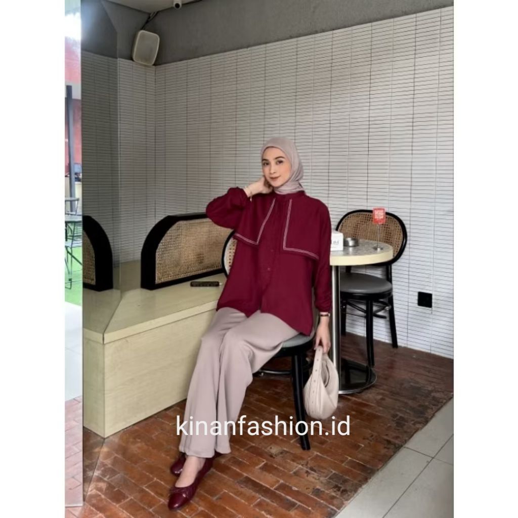 ATASAN WANITA MUSLIM KEMEJA LUNARIA LD 110 ORIGINAL REAL PICT