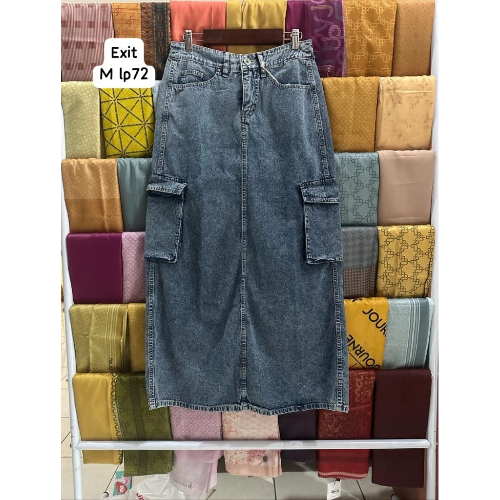 Exit rok jeans wanita original