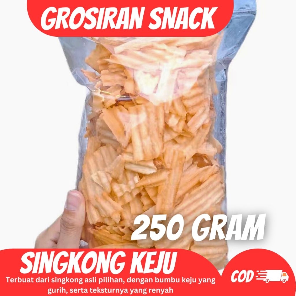 

(250 GRAM) KERIPIK SINGKONG (TES) rasa Keju