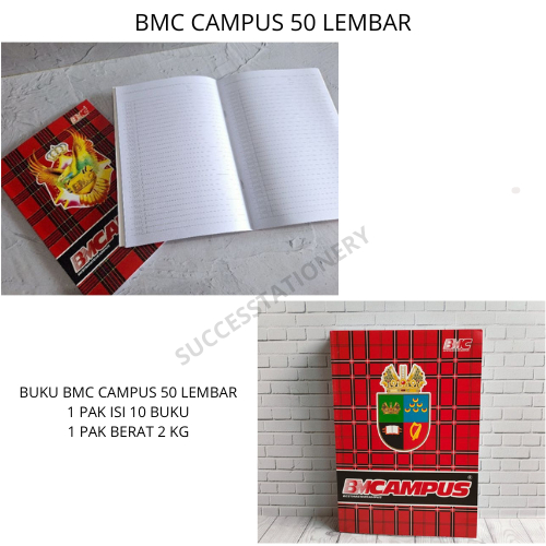 

Buku Tulis Campus BMC 50 Lembar ( Pak 10 Buku ) [ Original ]
