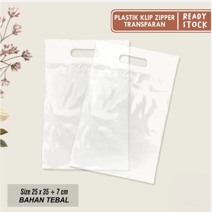 

[ECER] PLASTIK ZIPLOCK TRANSPARAN MURAH - UKURAN 25X35+7 CM -PLASTIK PACKING READY STOCK