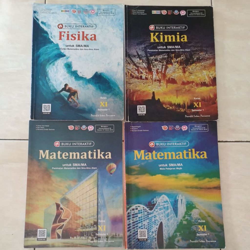Buku interactive matematika, fisika, kimia SMA/MA semester 1 Intan Pariwara