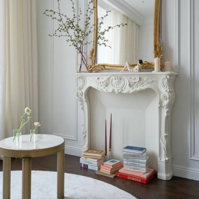 fireplace decor, meja perapian ukir dekorasi rumah, meja perapian ukir classic, fireplace decor cust