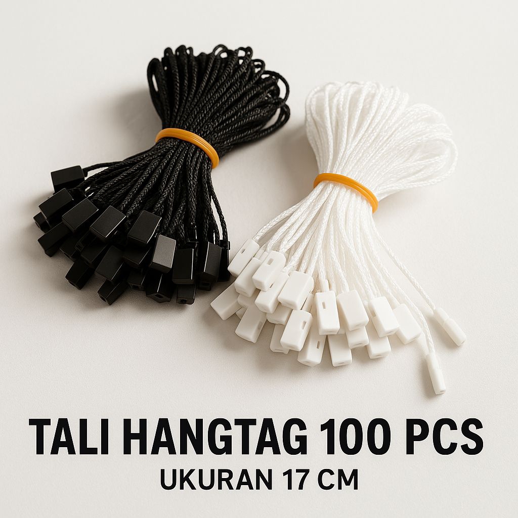 

(100pcs)Tali Hangtag/kuat/tali label baju/merek baju ukuran 17cm