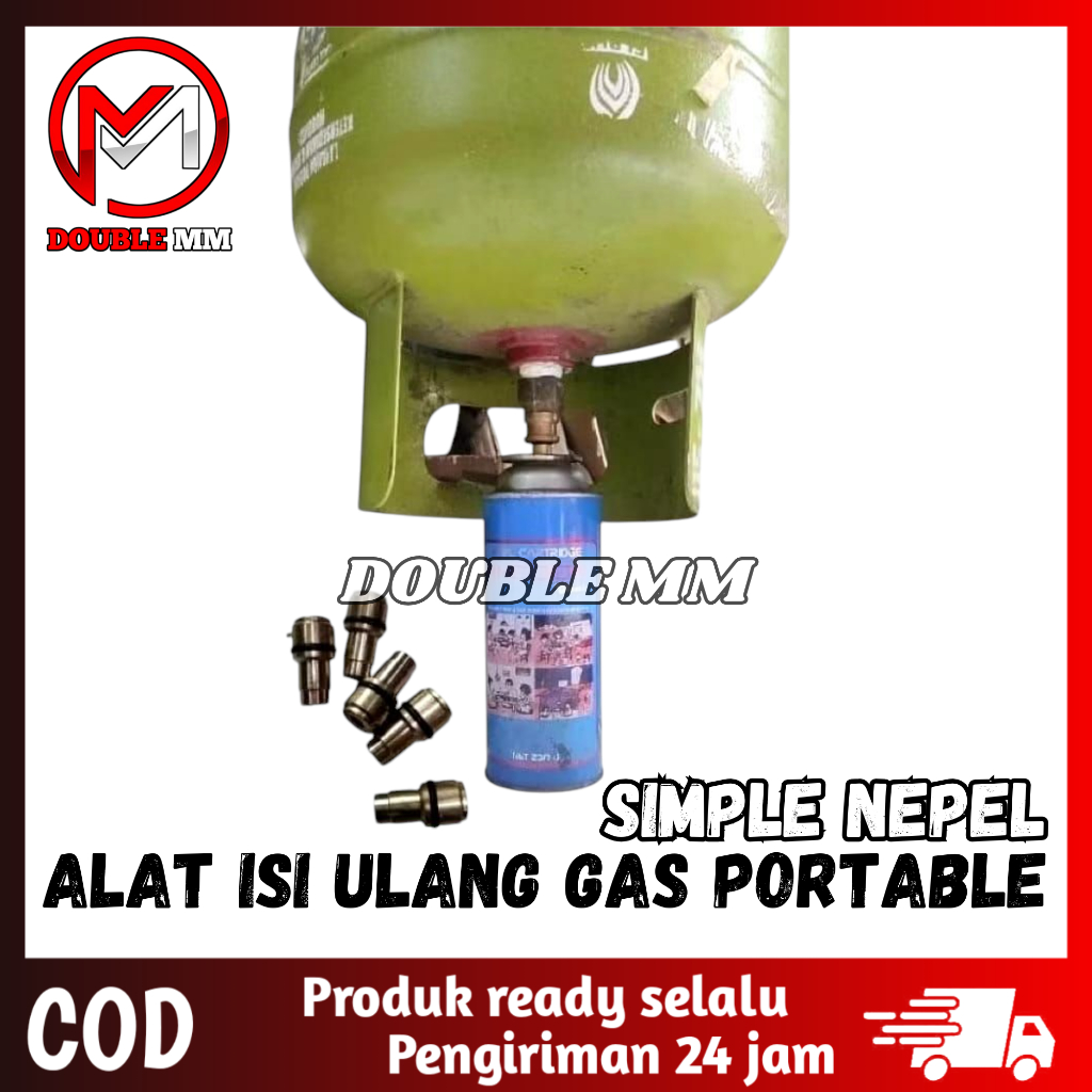 Alat Isi Ulang Gas Kaleng Portable Refil Gas Kaleng Portable SImpel Nepel Isi Ulang Gas