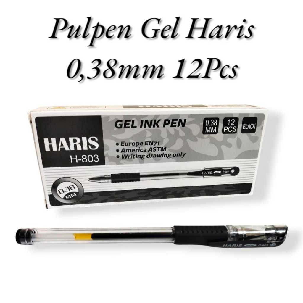 

AS888 - Pulpen Gel / Gel Pen Ink 0.38 Mm Tinta Hitam Isi 12 Pcs