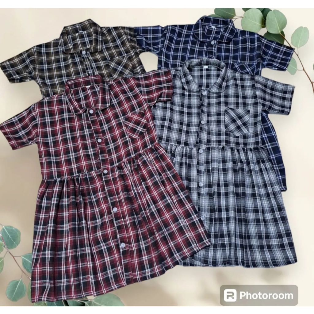 Dress Anak Perempuan-Tunik Anak-Dress Anak Flanel-TunikAnak Flanel Tangan Pendek