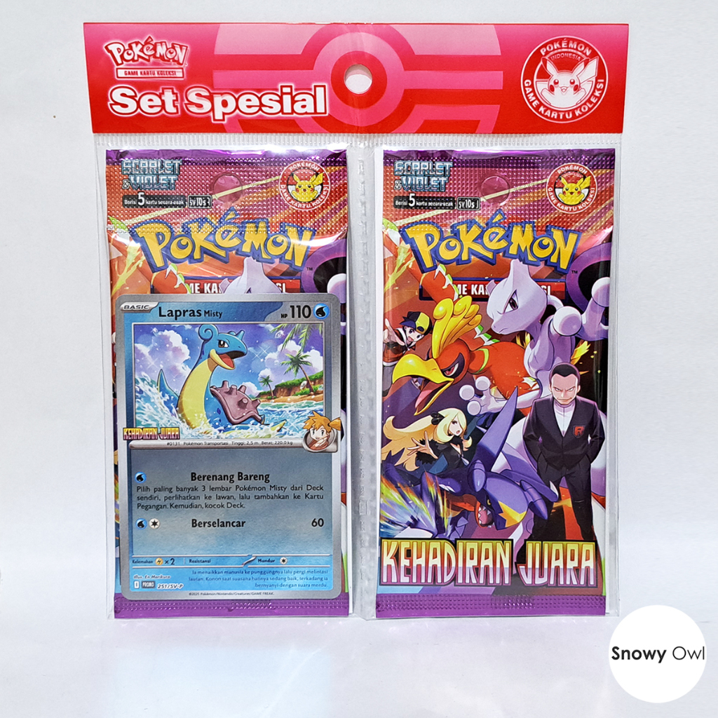 Pokemon Card Set Spesial Pack Lapras Misty 251/SV-P Promo Stamp Kehadiran Juara Card SV10 Glory of T
