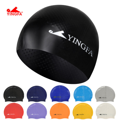Grosir Yingfa topi renang silikon warna solid partikel dewasa anak laki-laki dan perempuan universal