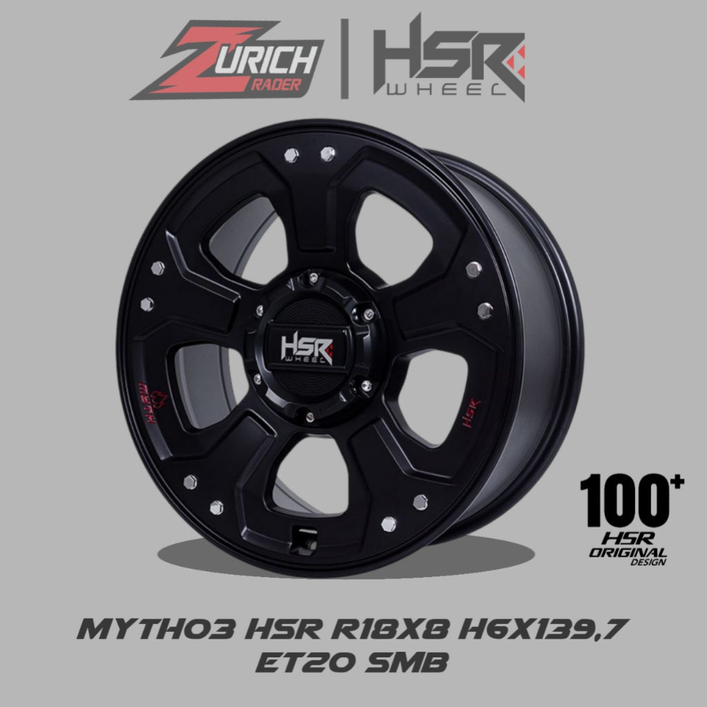 Velg Mobil Ring 18 Everest Dmax Pajero Fortuner Pelek R18 Hsr Wheel Myth03 Pcd 6x139,7