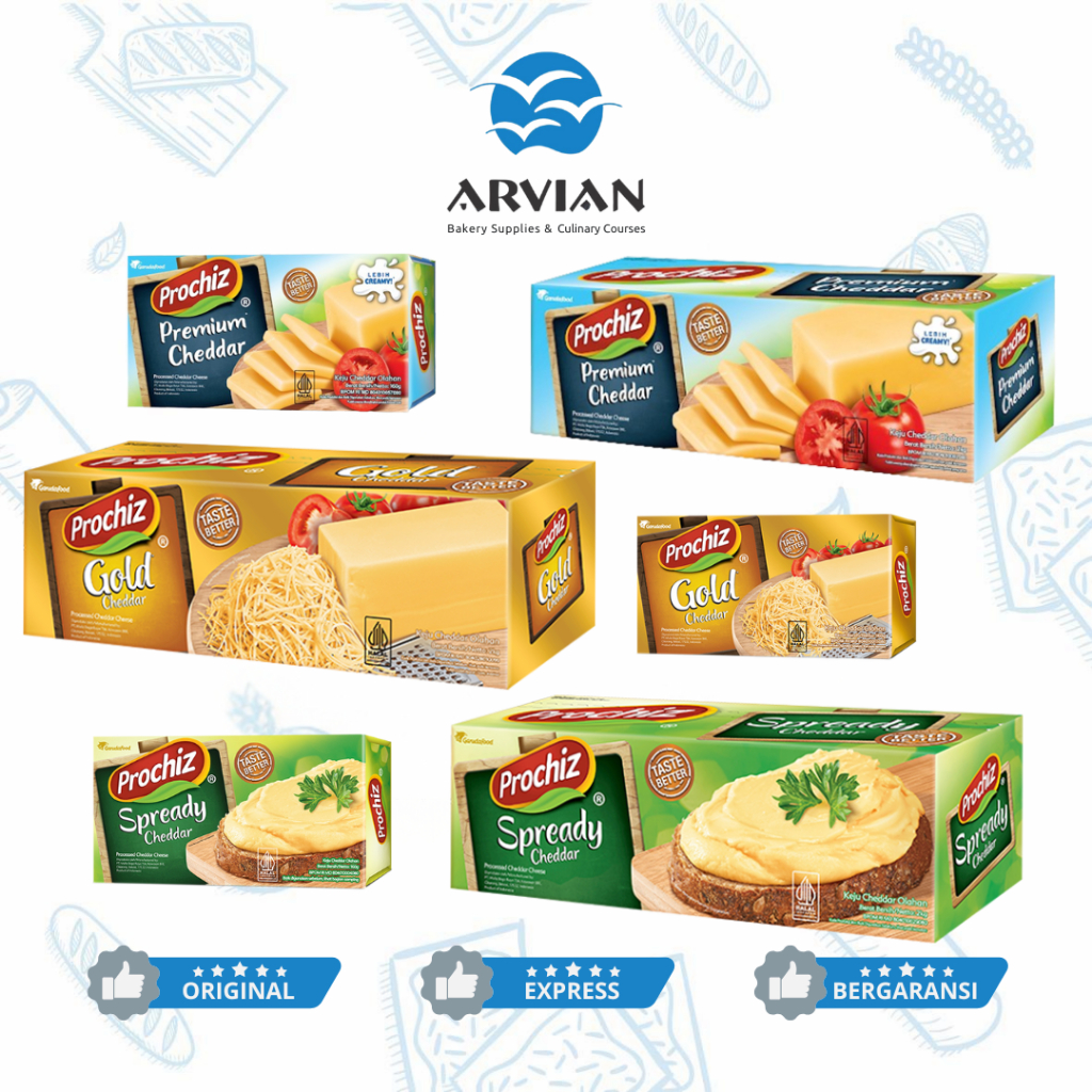 

Prochiz Cheese Keju Cheddar / Spready / Cheddar Gold 160 Gr [Instant Surabaya] - Arvian